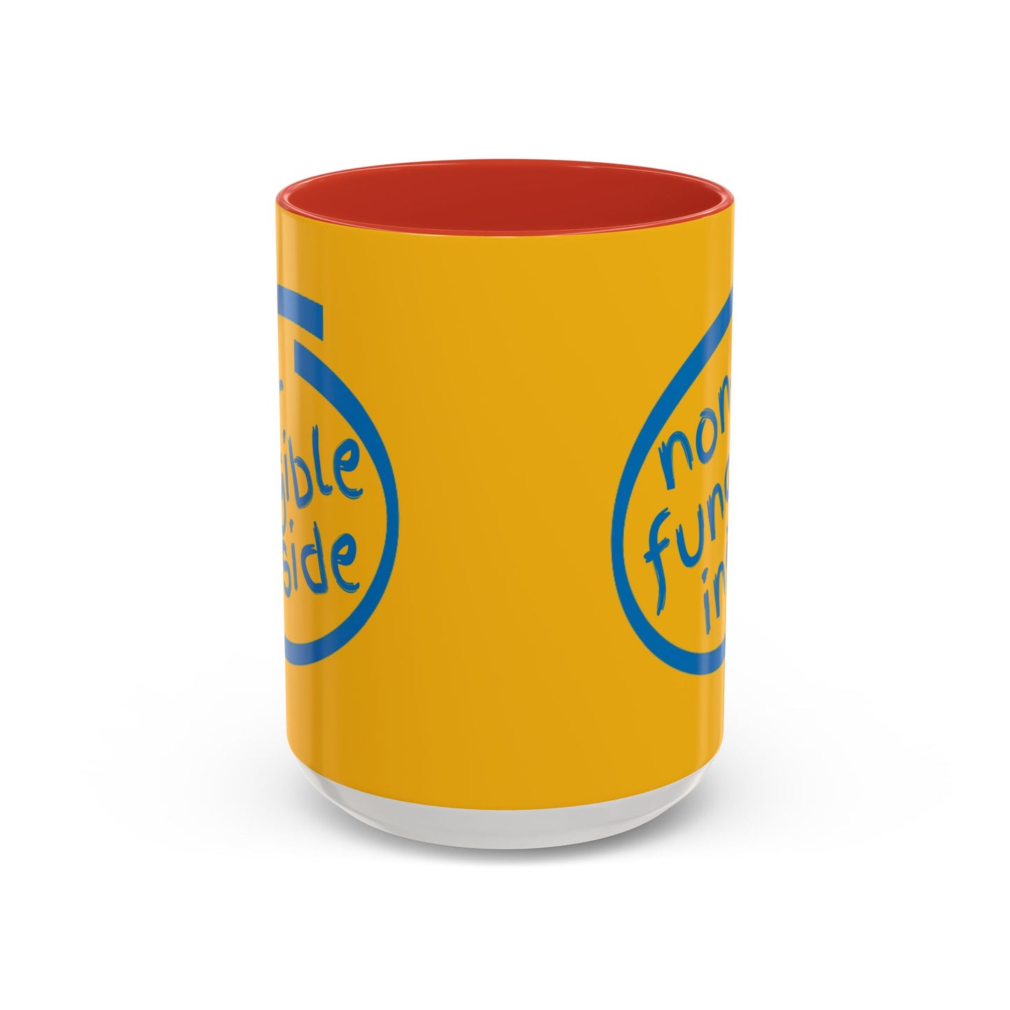 Non-Fungible Inside Yellow Accent Mug by cypherpunkgear.com