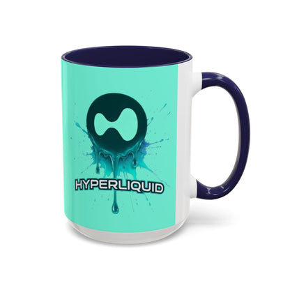 HYPE Drip Light Hyperliquid Accent Mug by cypherpunkgear.com