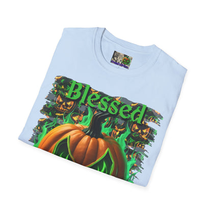 Blessed Samhain Green Jack Light colors Unisex T-Shirt by CreepyCrafts.boo