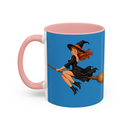 Hazel Hex Blue Accent Mug by CreepyCrafts.boo