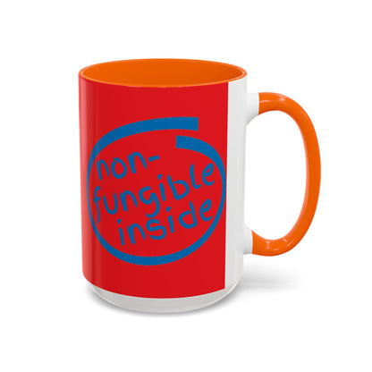 Non-Fungible Inside Red Accent Mug by cypherpunkgear.com