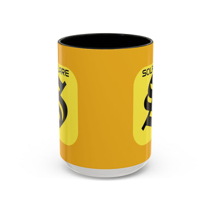 SolflareLogo Yellow Accent Mug by cypherpunkgear.com