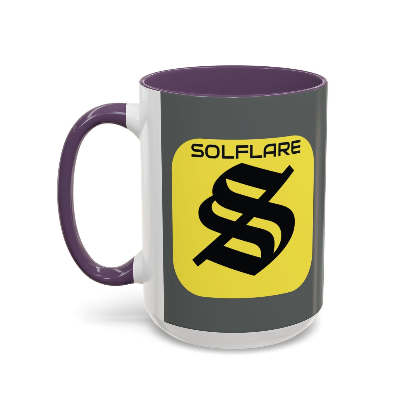 SolflareLogo Grey Accent Mug by cypherpunkgear.com