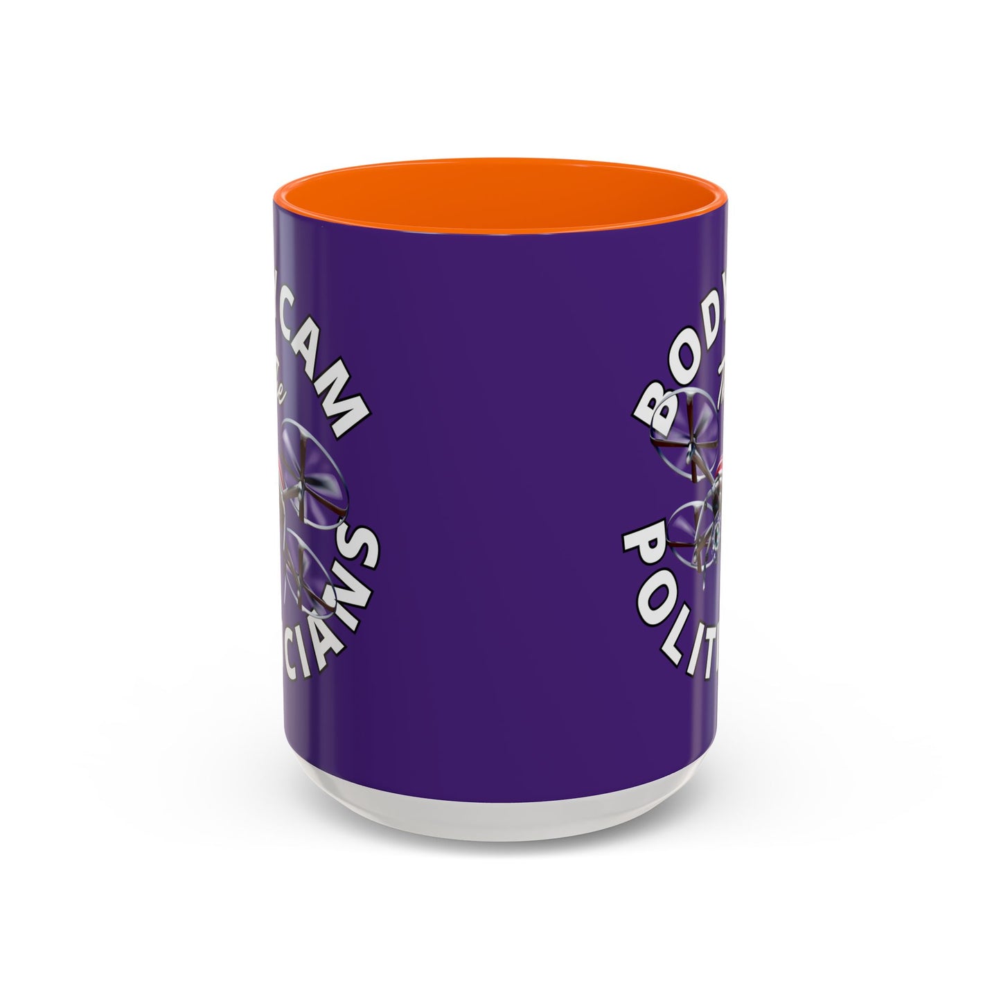 Bodycam the Politicians Drone Purple Accent Mug by cypherpunkgear.com