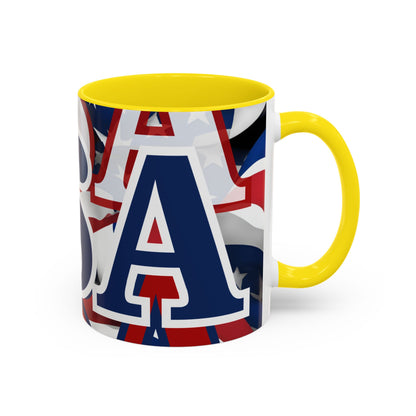 ¡EE.UU! ¡EE.UU! ¡EE.UU! ¡Patriota por cypherpunkgear! Taza de café decorativa (11, 15 oz)