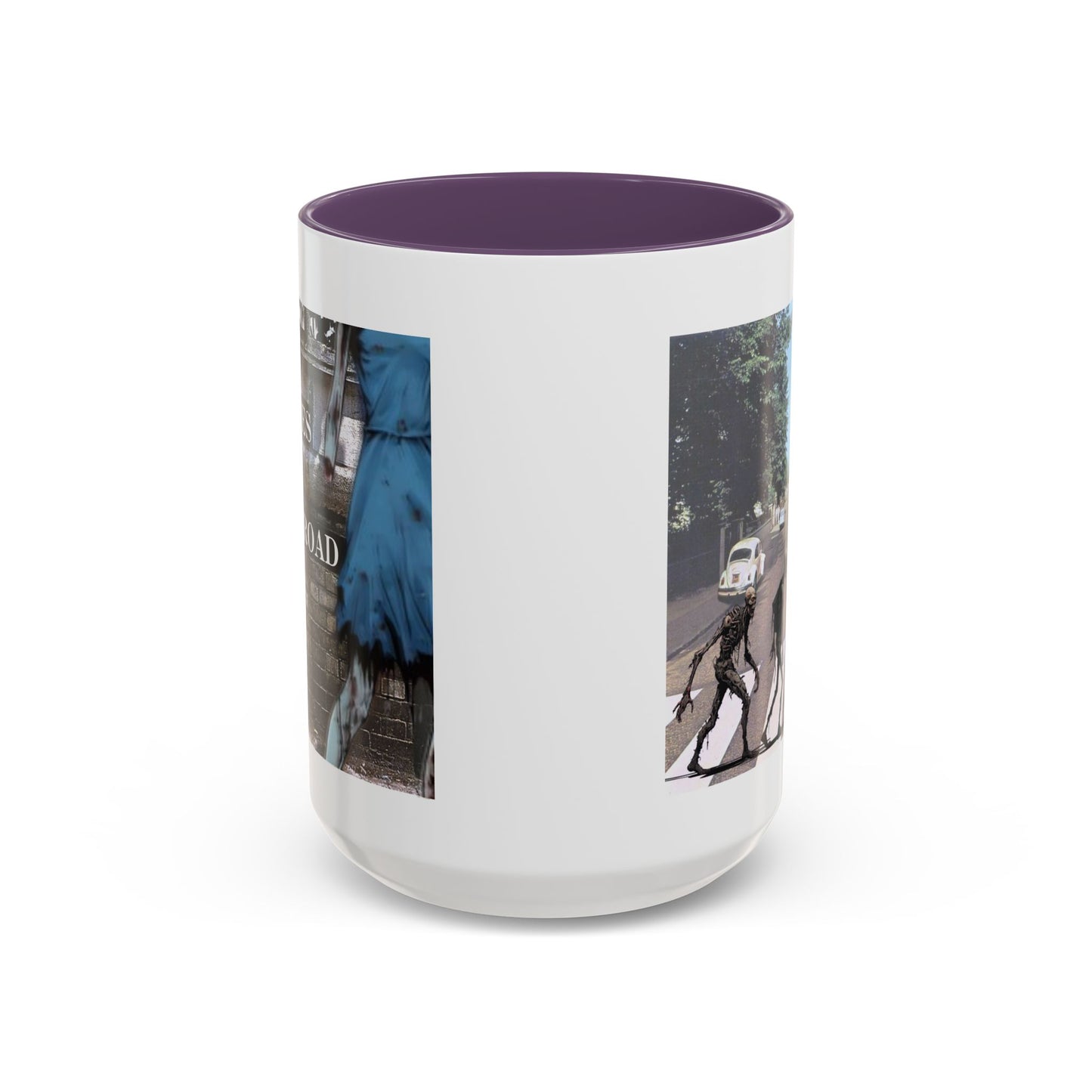 2-sided, Scabby Road White Accent Mug by CreepyCrafts.boo