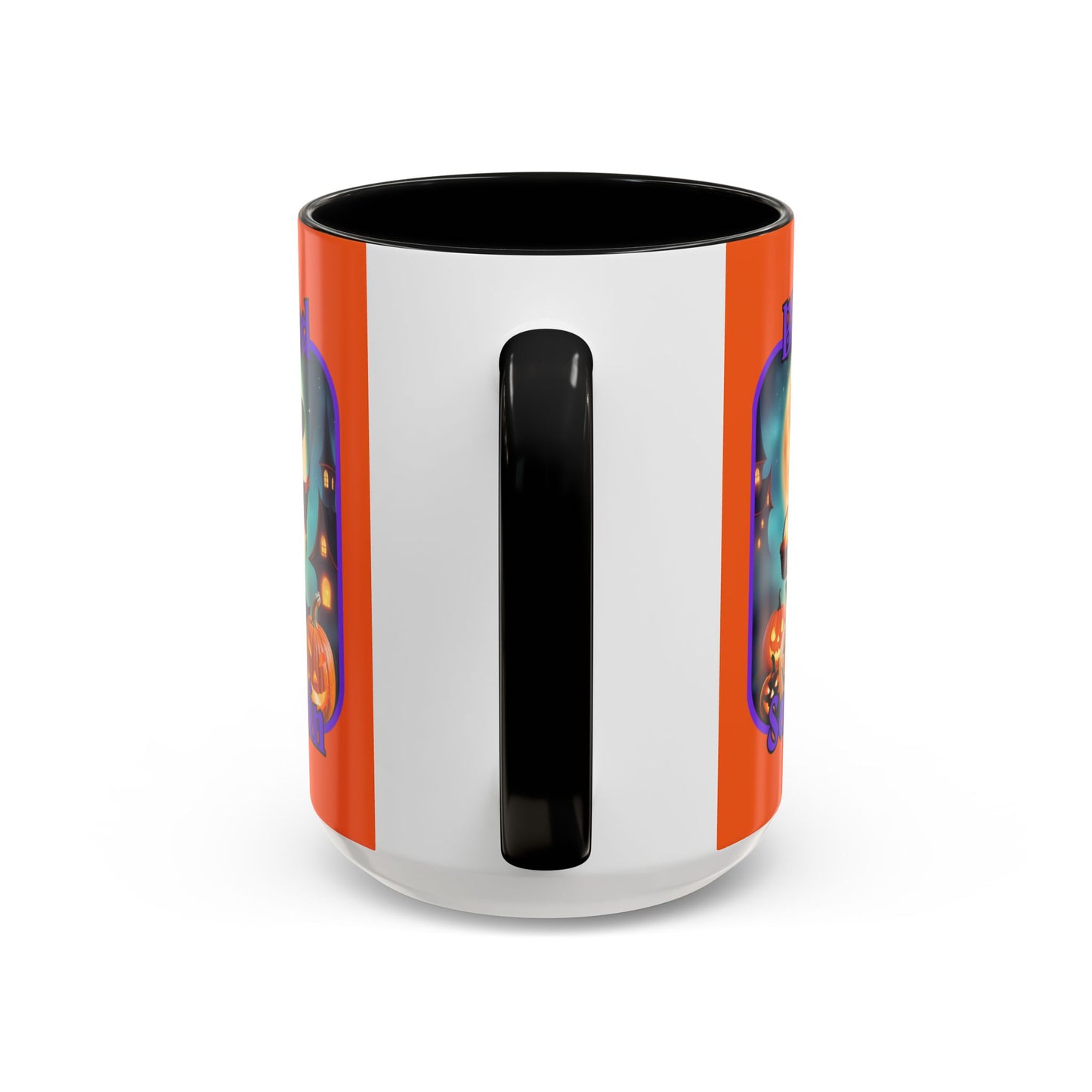 Blessed Samhain Little Witch Purple font Orange Accent Mug by CreepyCrafts.boo