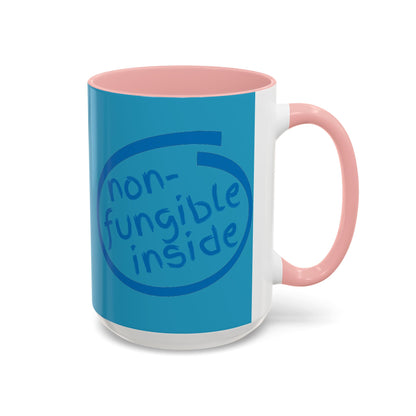 Non-Fungible Inside Turquoise Accent Mug by cypherpunkgear.com
