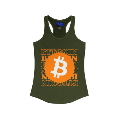 Bitcoin Bitcoin Bitcoin (BTC) Women's Racerback Tank Top by cypherpunkgear.com