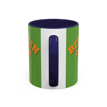 Bitcoin 2009 Green Accent Mug by cypherpunkgear.com