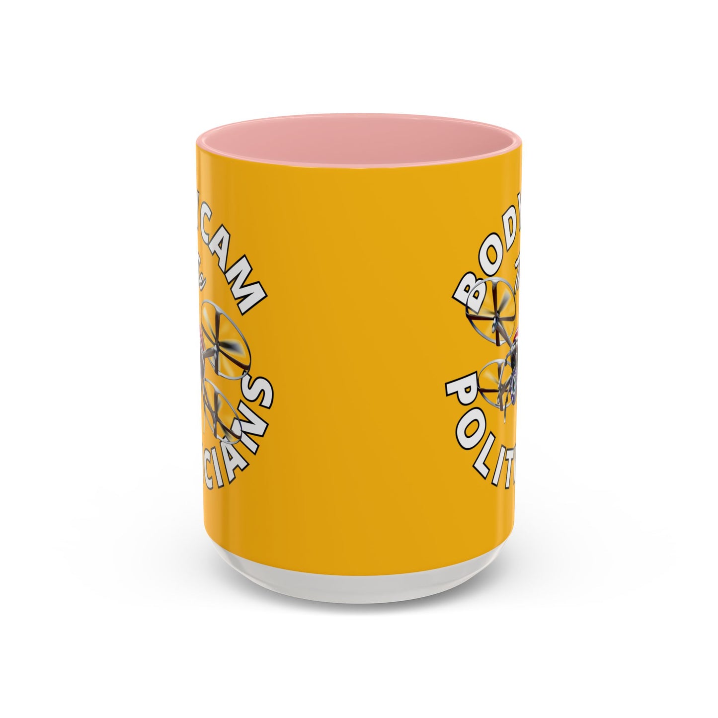 Bodycam the Politicians Drone Yellow Accent Mug by cypherpunkgear.com
