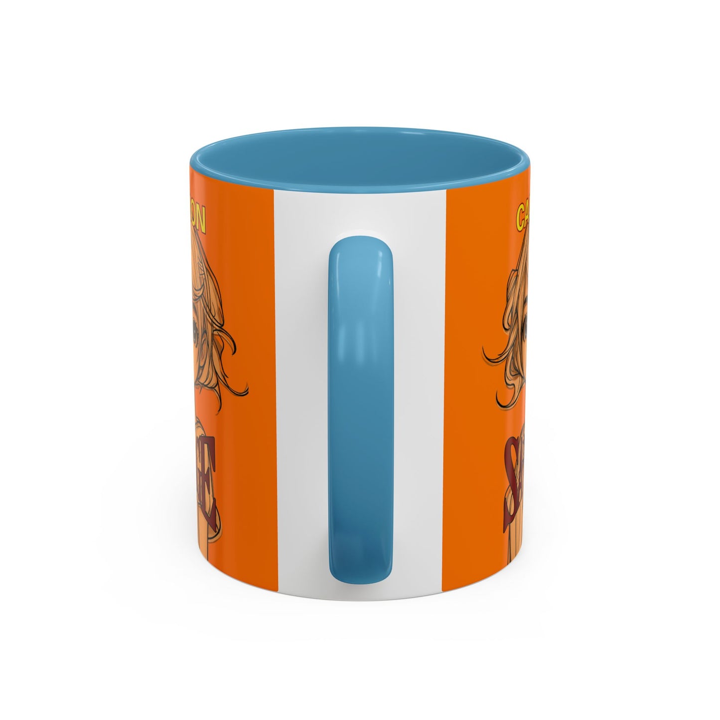 Caution, Savage Orange Accent Mug by cypherpunkgear.com