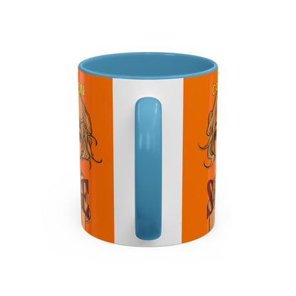 Caution, Savage Orange Accent Mug by cypherpunkgear.com