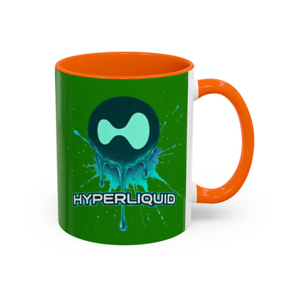 HYPE Drip Green Accent Mug by cypherpunkgear.com