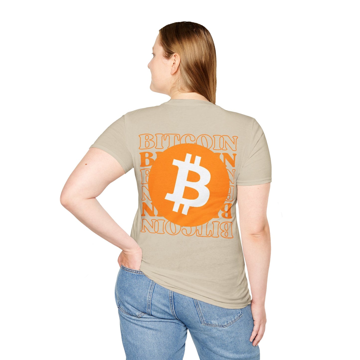 2-sided Bitcoin (BTC) Decentralized Freedom LTcolors Unisex T-Shirt by cypherpunkgear