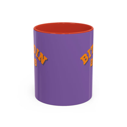 Bitcoin 2009 Light Purple Accent Mug by cypherpunkgear.com