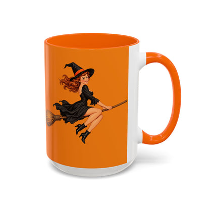 Hazel Hex Orange Accent Mug by CreepyCrafts.boo