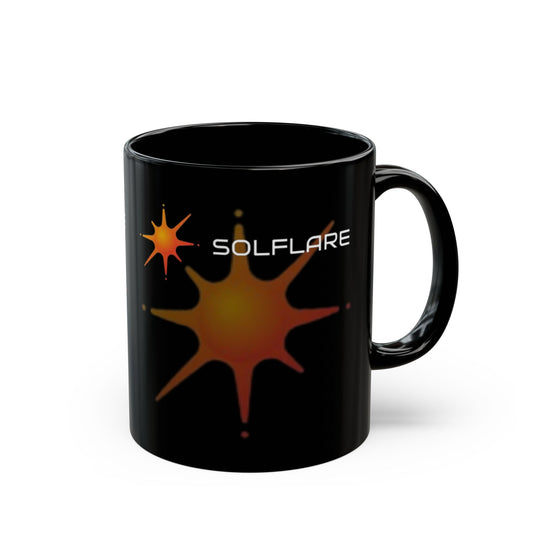 Solflare Black Mug by cypherpunkgear.com