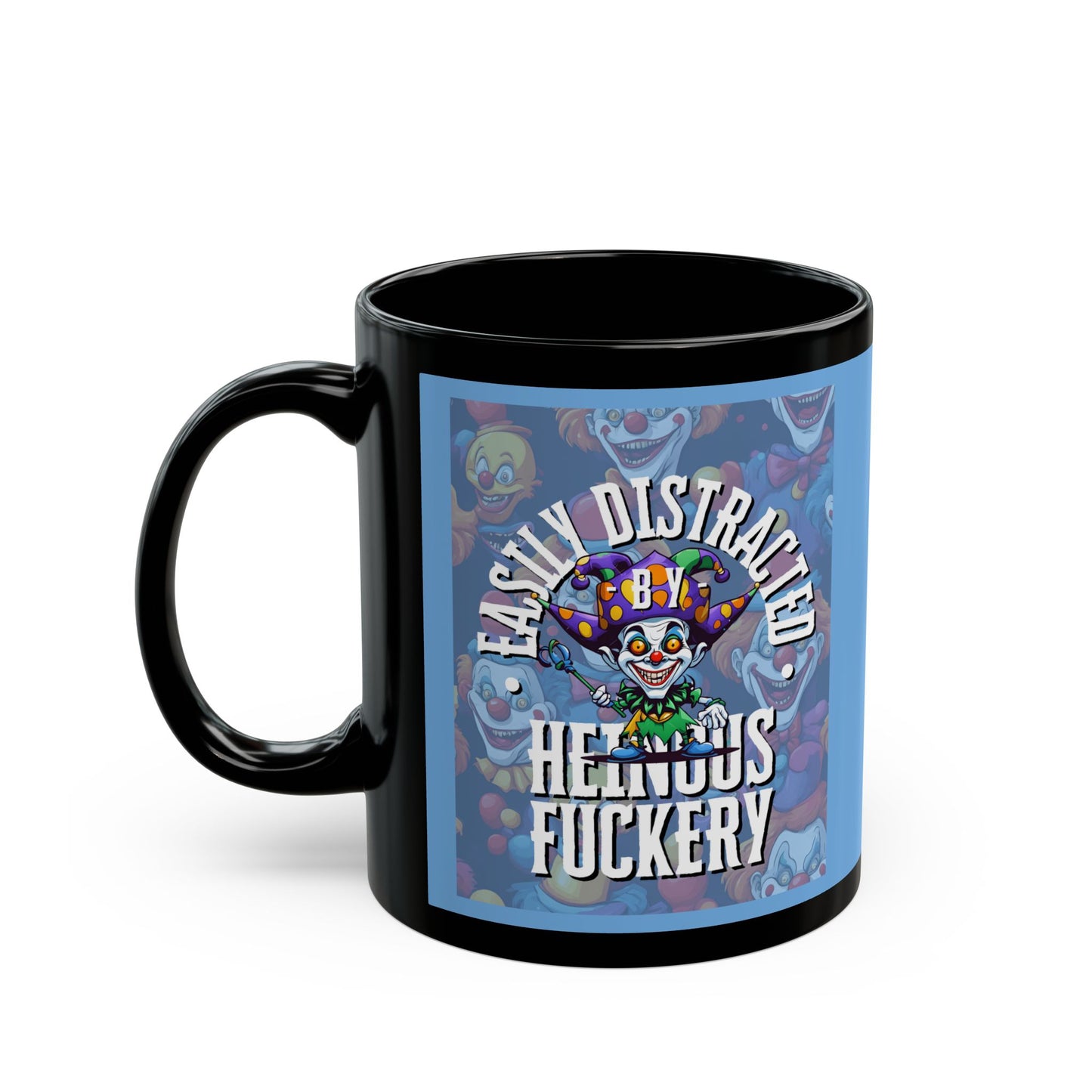 Easily Distracted by Heinous Fuckery Little Jinx Light Blue Mug by cypherpunkgear.com