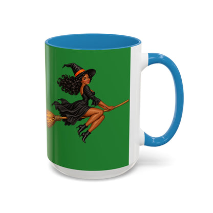 Velvet Vex Green Accent Mug by CreepyCrafts.boo