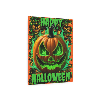 Happy Halloween Green Jack Metal Art Sign by CreepyCrafts.boo