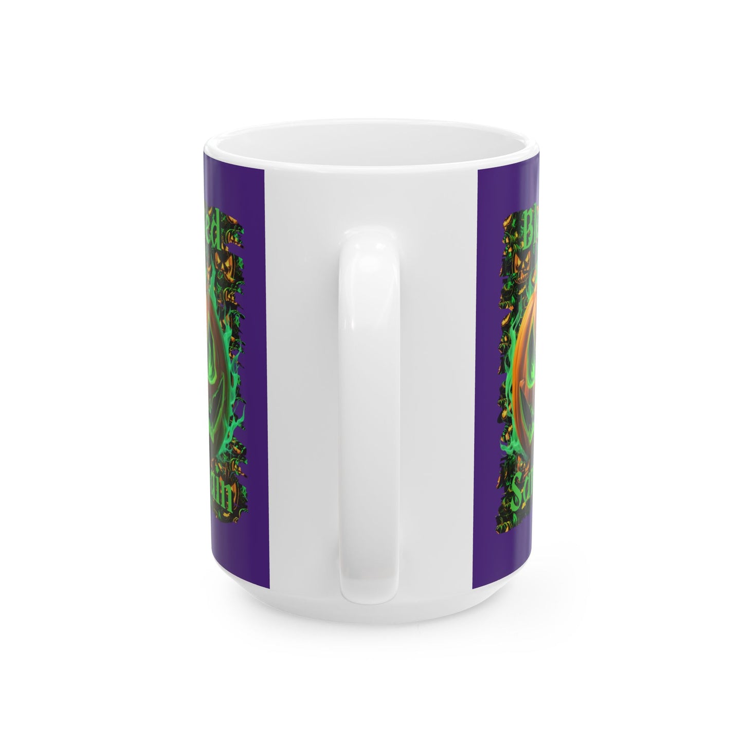 Blessed Samhain Green Jack Purple Mug by cypherpunkgear