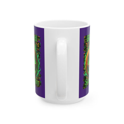 Blessed Samhain Green Jack Purple Mug by cypherpunkgear