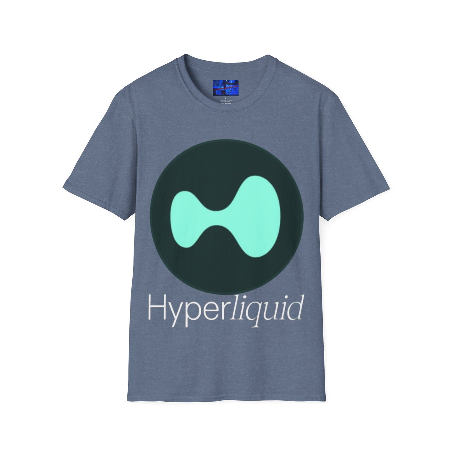 Hyperliquid White font Unisex T-Shirt by cypherpunkgear.com