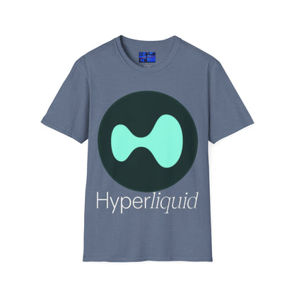 Hyperliquid White font Unisex T-Shirt by cypherpunkgear.com