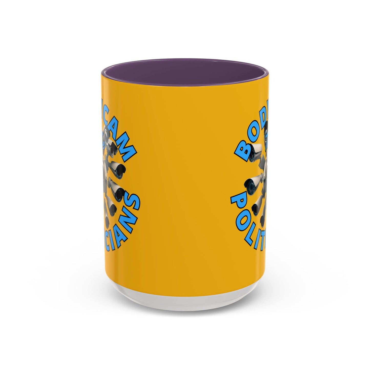 Bodycam the Politicians Cameras Yellow Accent Mug by cypherpunkgear.com