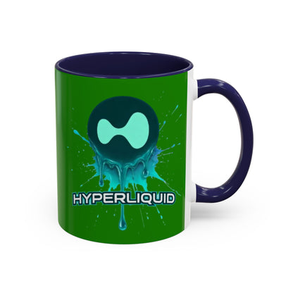 HYPE Drip Green Accent Mug by cypherpunkgear.com