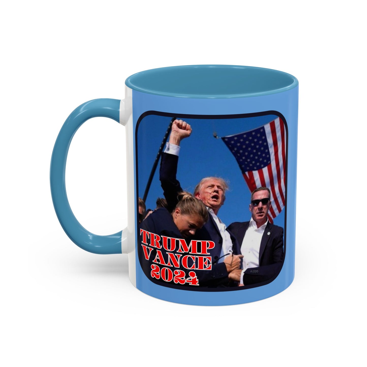 Trump and Vance 2024 Accent Mug by cypherpunkgear