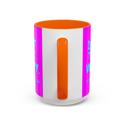 Don't Trust...Verify. Electric Magenta Accent Mug by cypherpunkgear.com