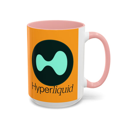 Hyperliquid Black font Orange Accent Mug by cypherpunkgear.com