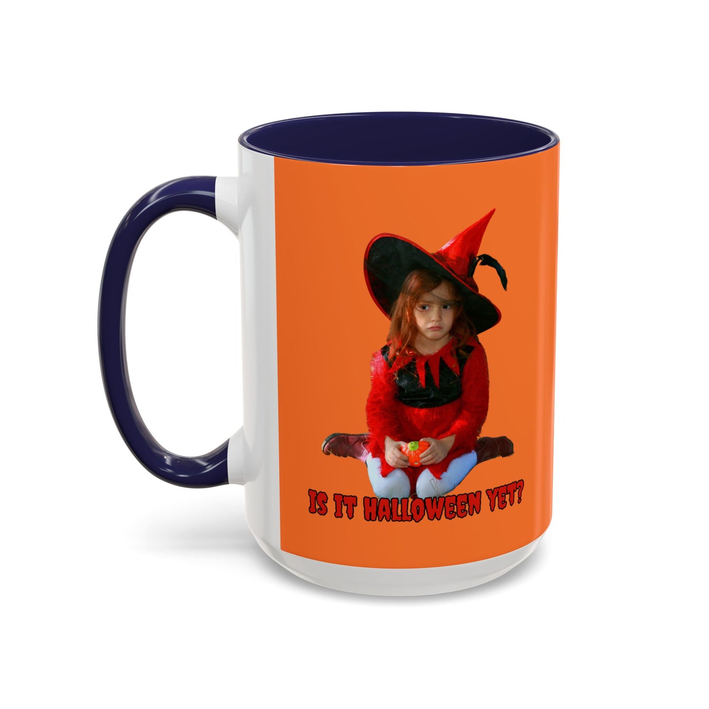Is it Halloween yet? Orange Accent Mug by CreepyCrafts.boo