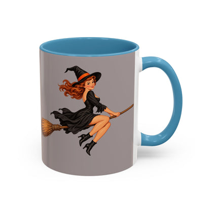 Hazel Hex Grey Accent Mug by CreepyCrafts.boo