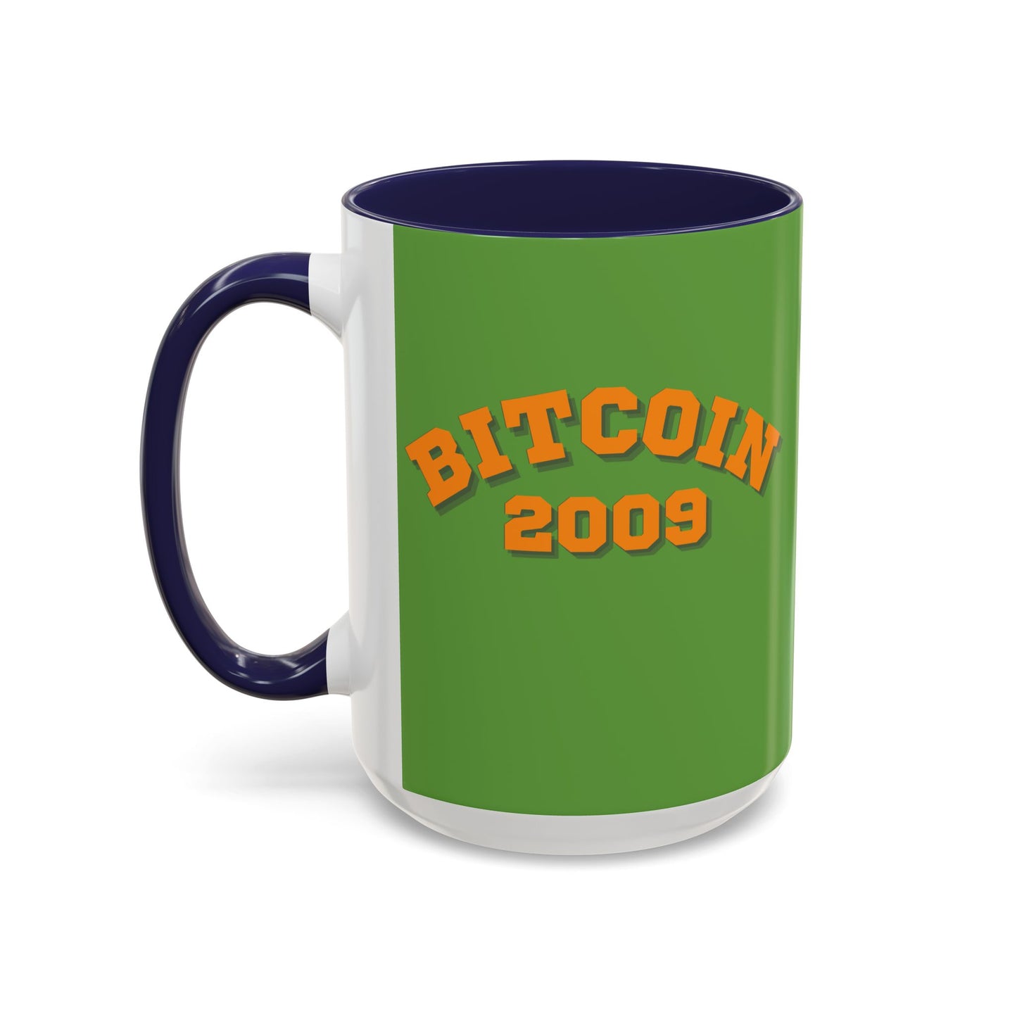 Bitcoin 2009 Green Accent Mug by cypherpunkgear.com