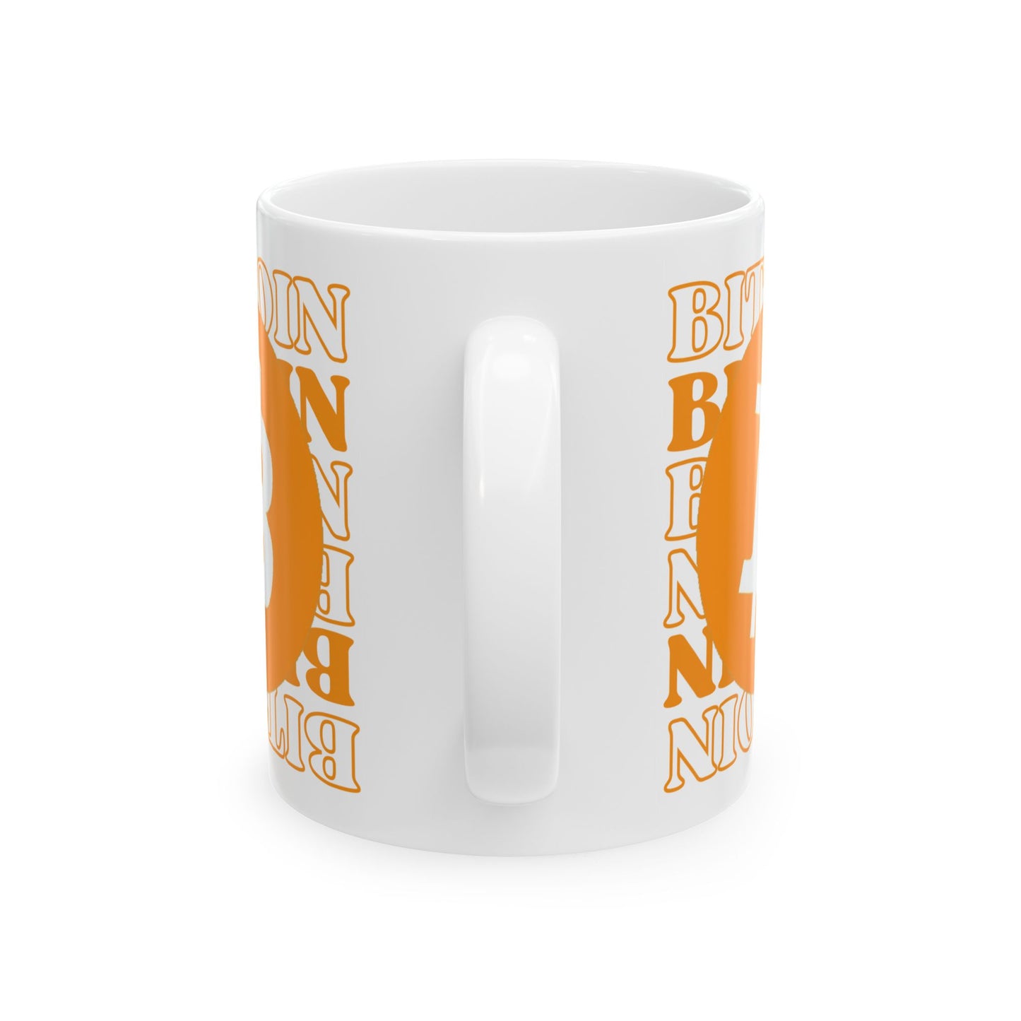 Bitcoin (BTC) White Mug by cypherpunkgear