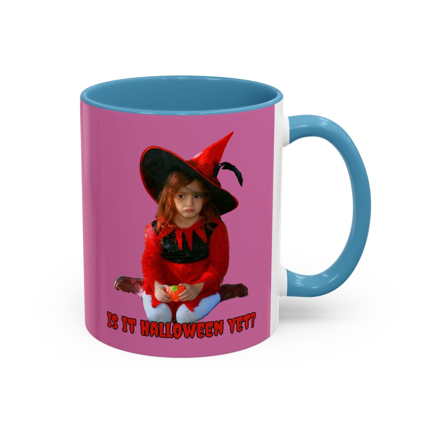 Is it Halloween yet? Pink Accent Mug by CreepyCrafts.boo