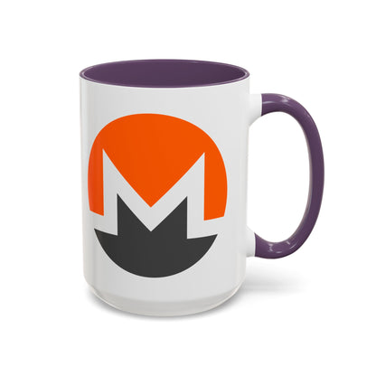 Monero (XMR) White Accent Mug by cypherpunkgear.com