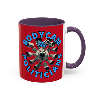 Bodycam the Politicians Cameras Red Accent Mug by cypherpunkgear.com