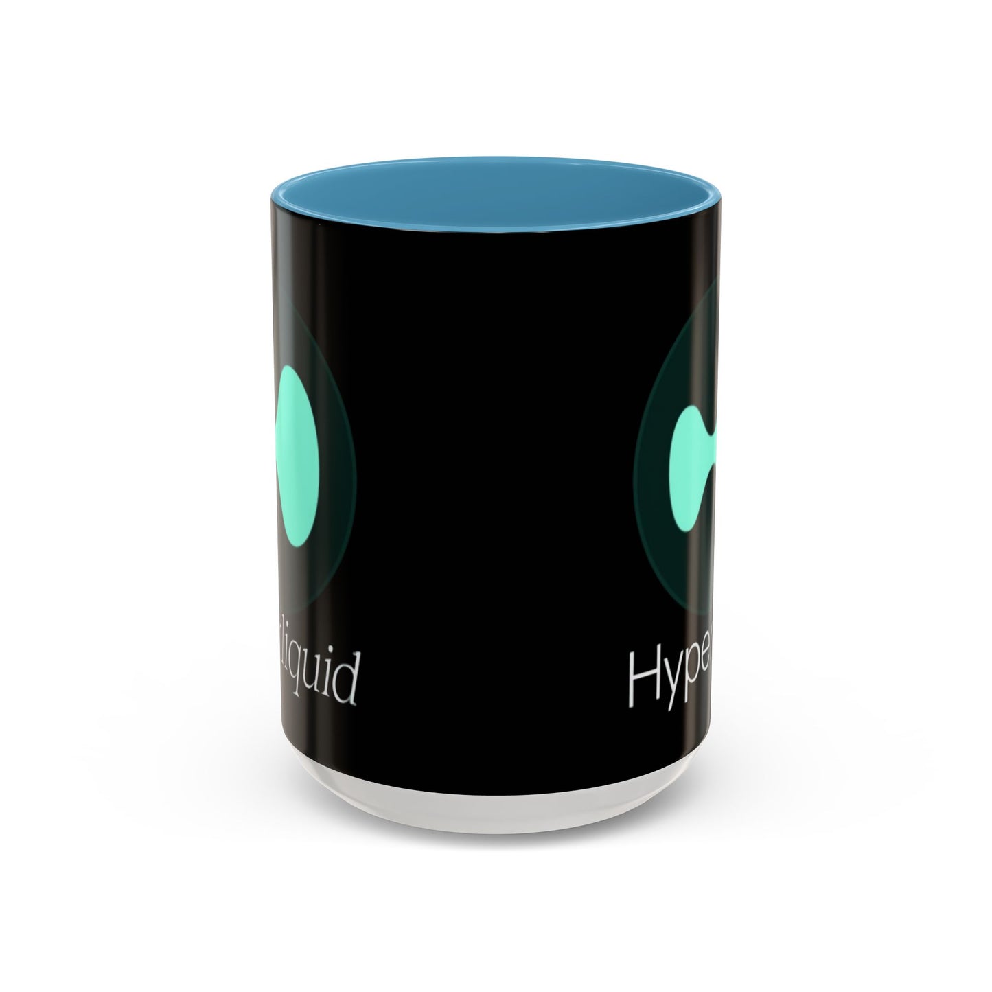 Hyperliquid White font Black Accent Mug by cypherpunkgear.com