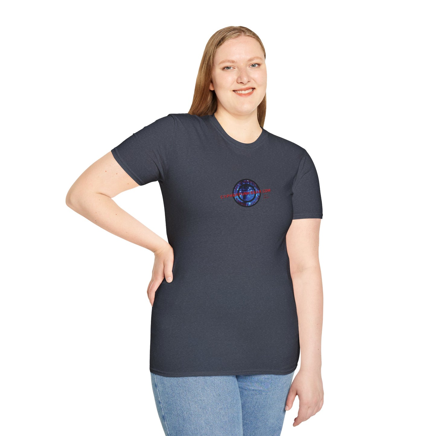 2-sided, cypherpunkgear.com logo Dark colors Unisex T-Shirt by cypherpunkgear.com