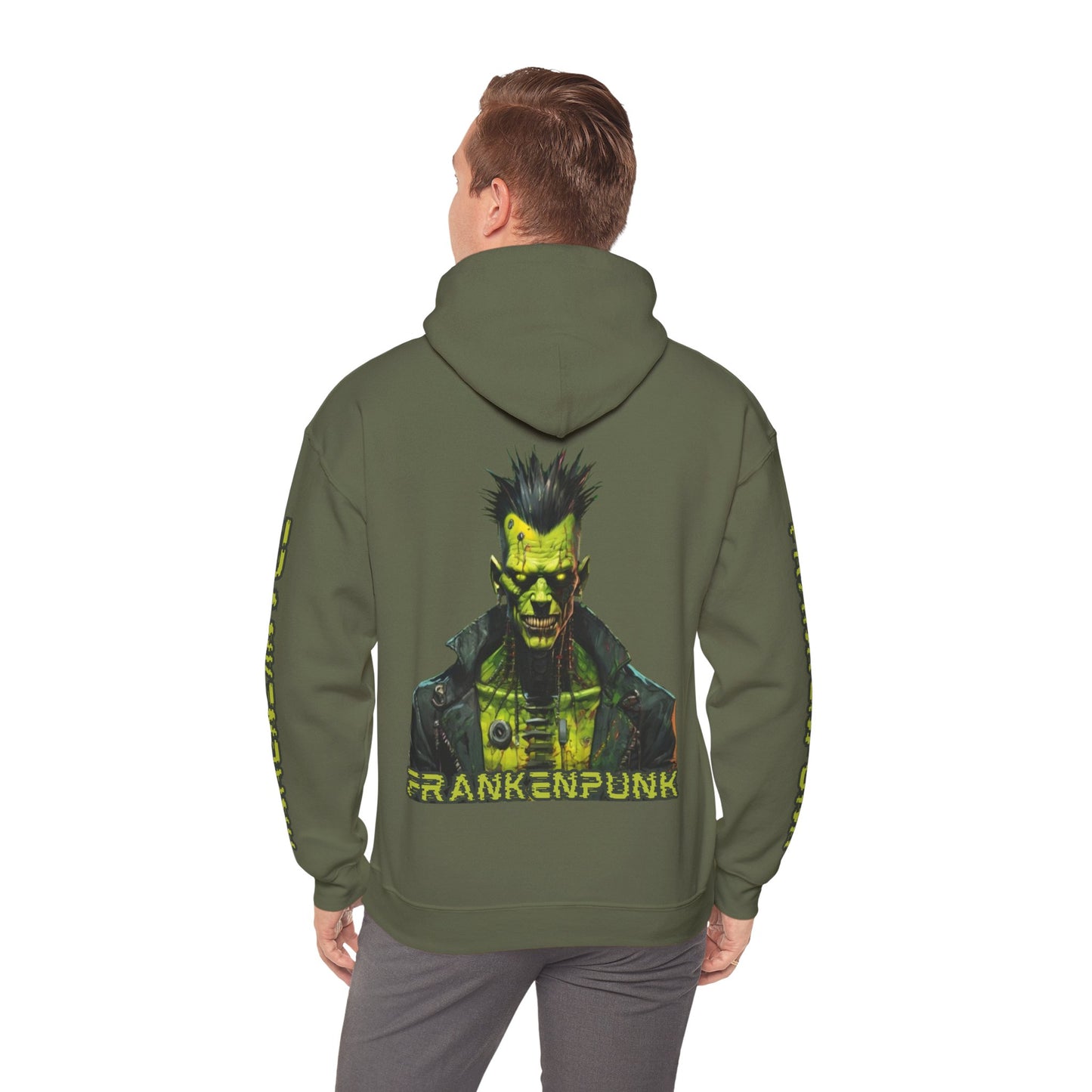 Frankenpunk Hoodie Unisex Hooded Sweatshirt by CreepyCrafts.boo
