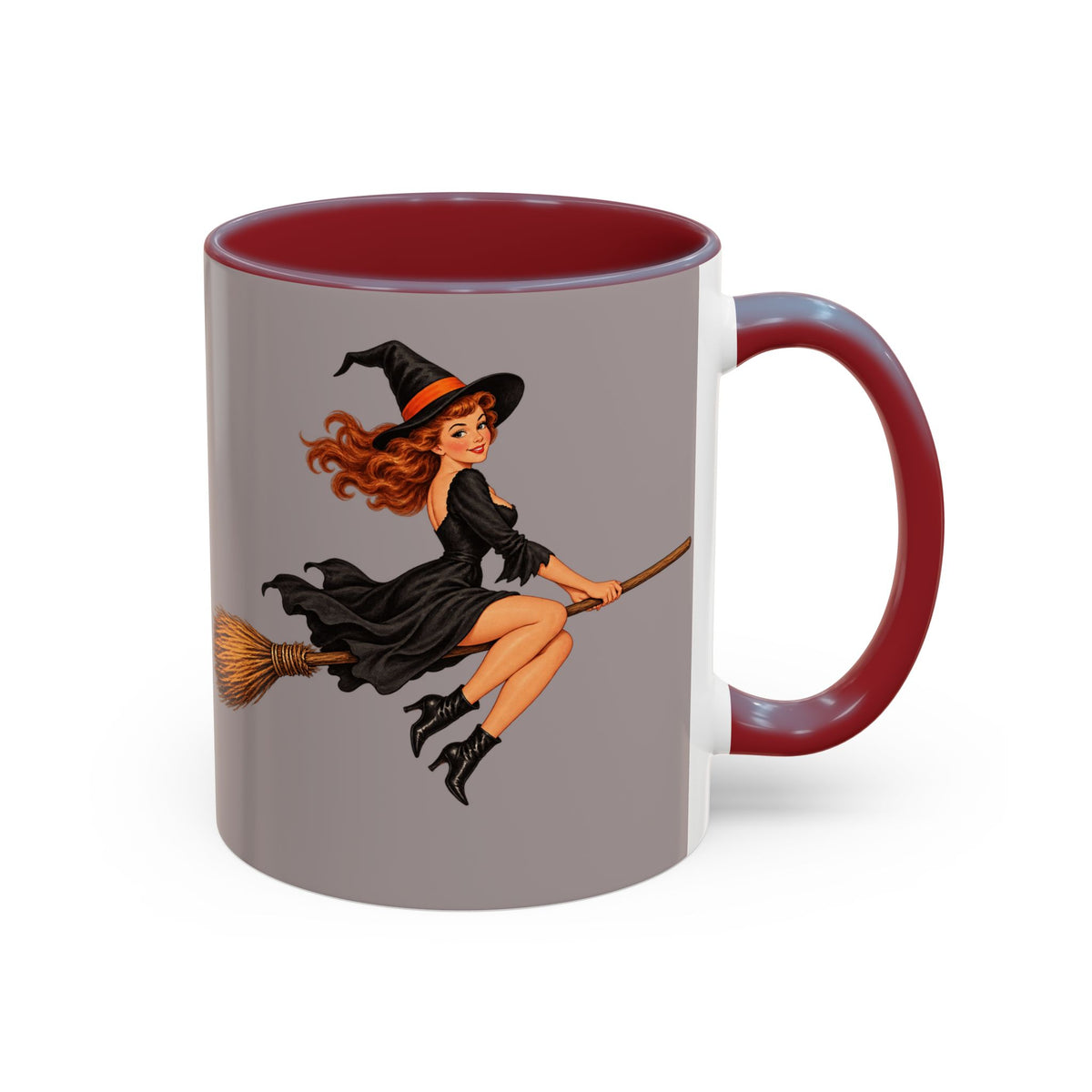 Hazel Hex Grey Accent Mug by CreepyCrafts.boo