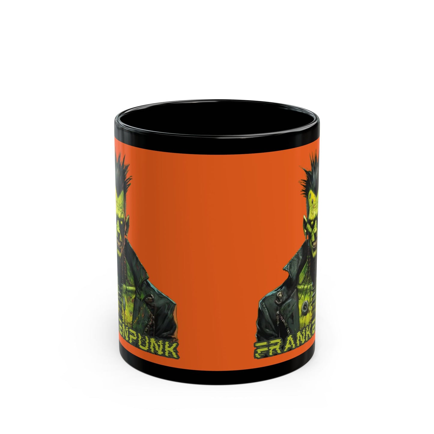 Frankenpunk Orange Mug by CreepyCrafts.boo