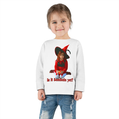 Is it Samhain yet? Toddler Long Sleeve Tee by CreepyCrafts.boo