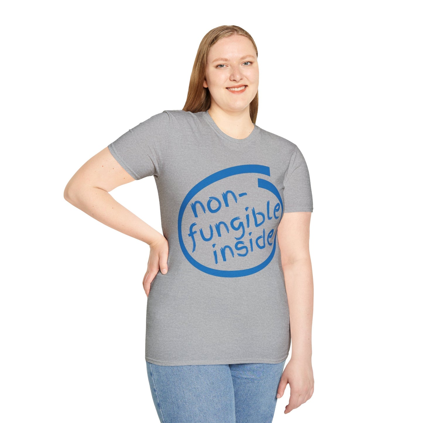 Non-Fungible Inside Light colors Unisex T-Shirt by cypherpunkgear.com