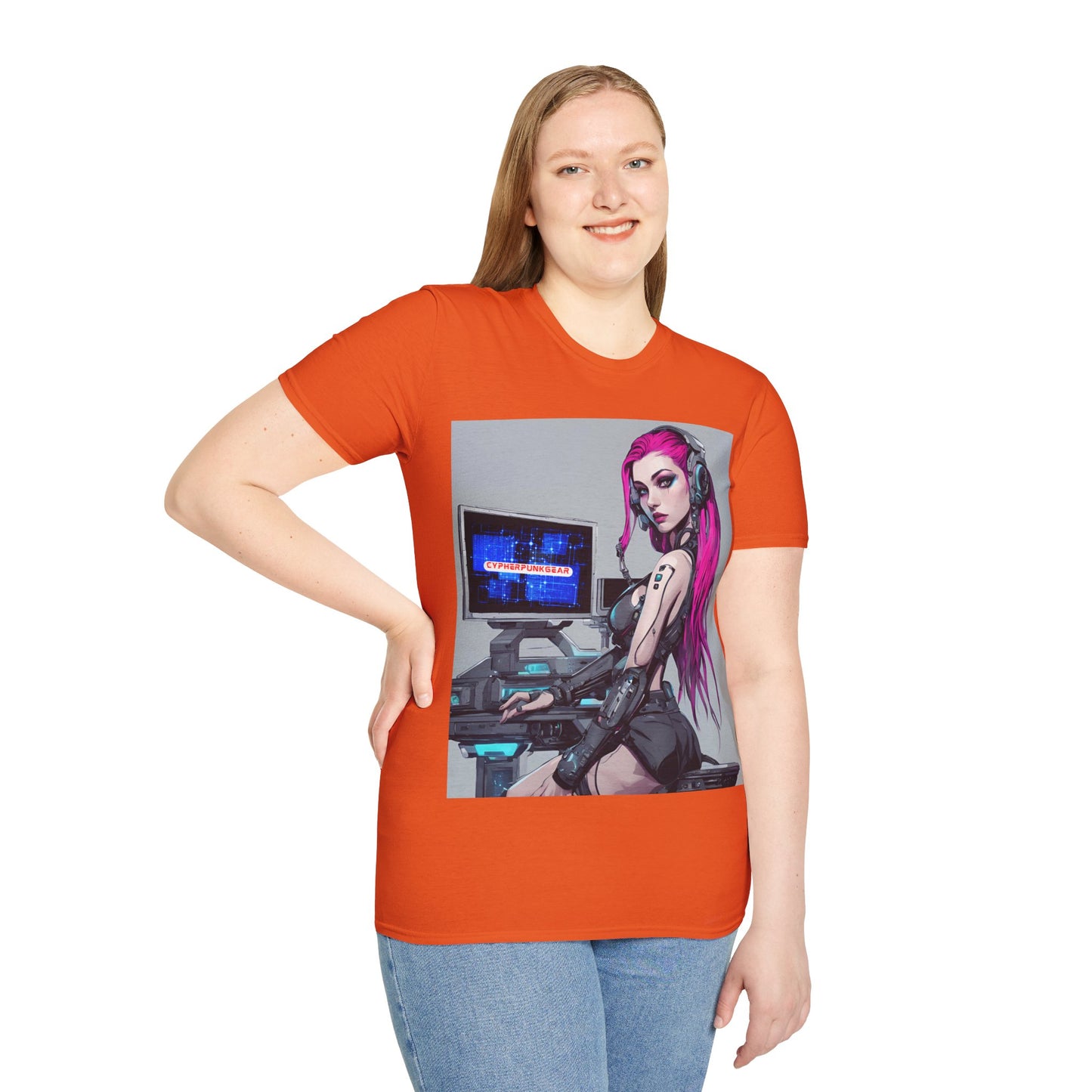 Netrunner Cyberpunk Light colors Unisex T-Shirt by cypherpunkgear.com