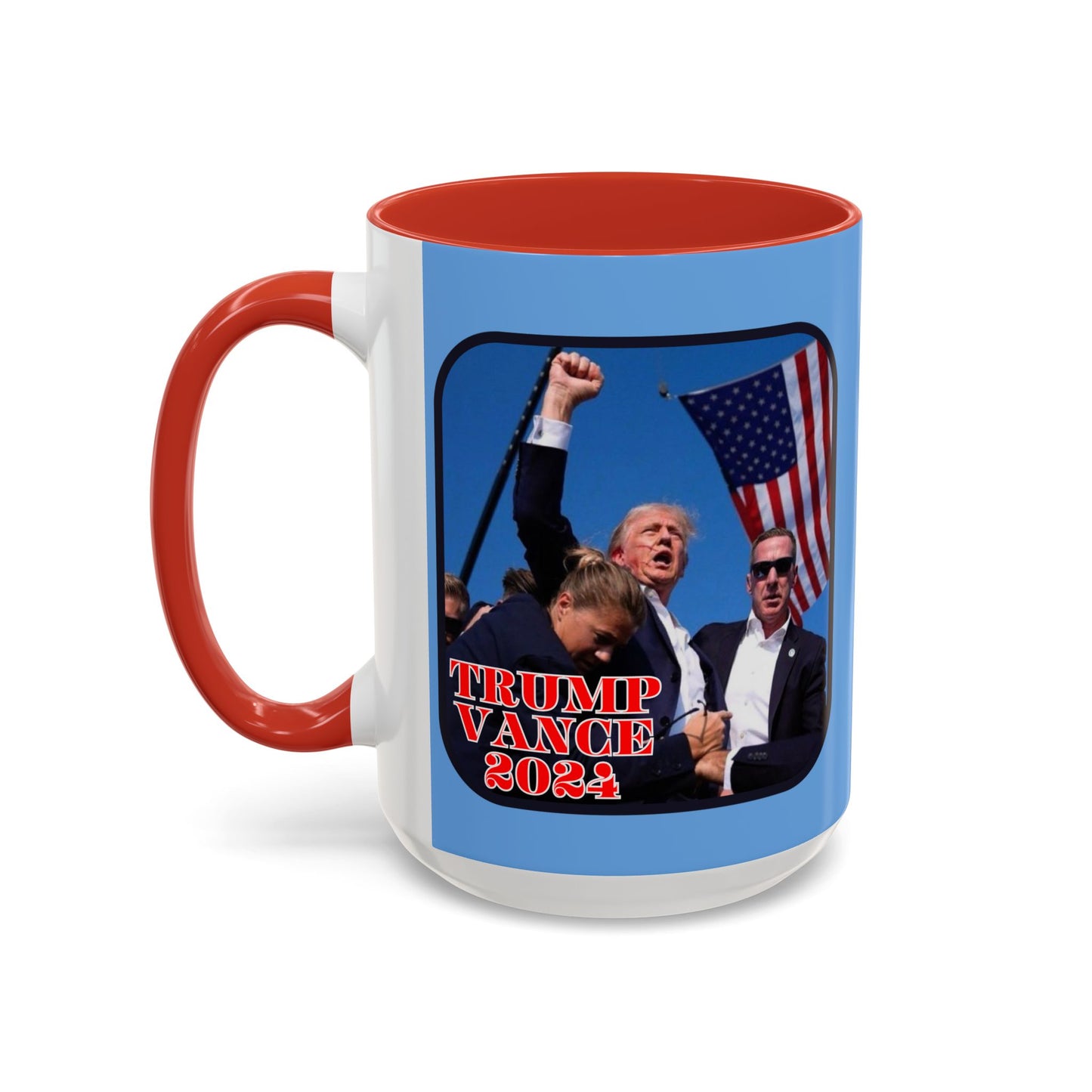 Trump and Vance 2024 Accent Mug by cypherpunkgear